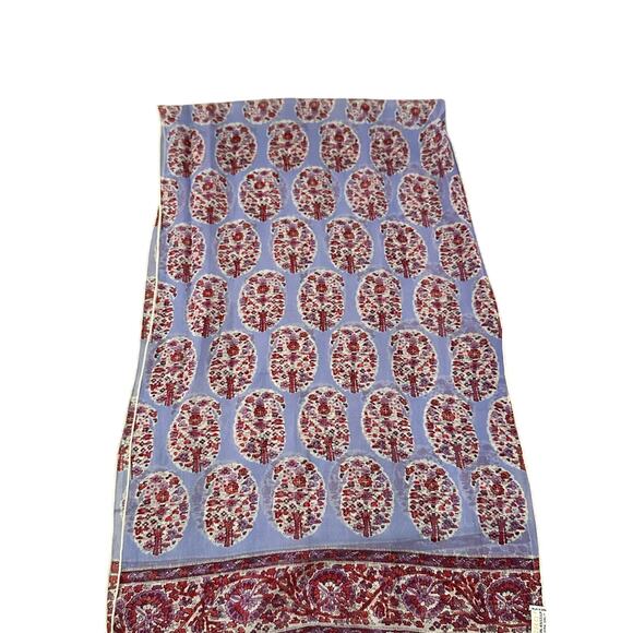 Vintage Echo Women's Purple Red Paisley Print Scarf - Picture 1 of 5